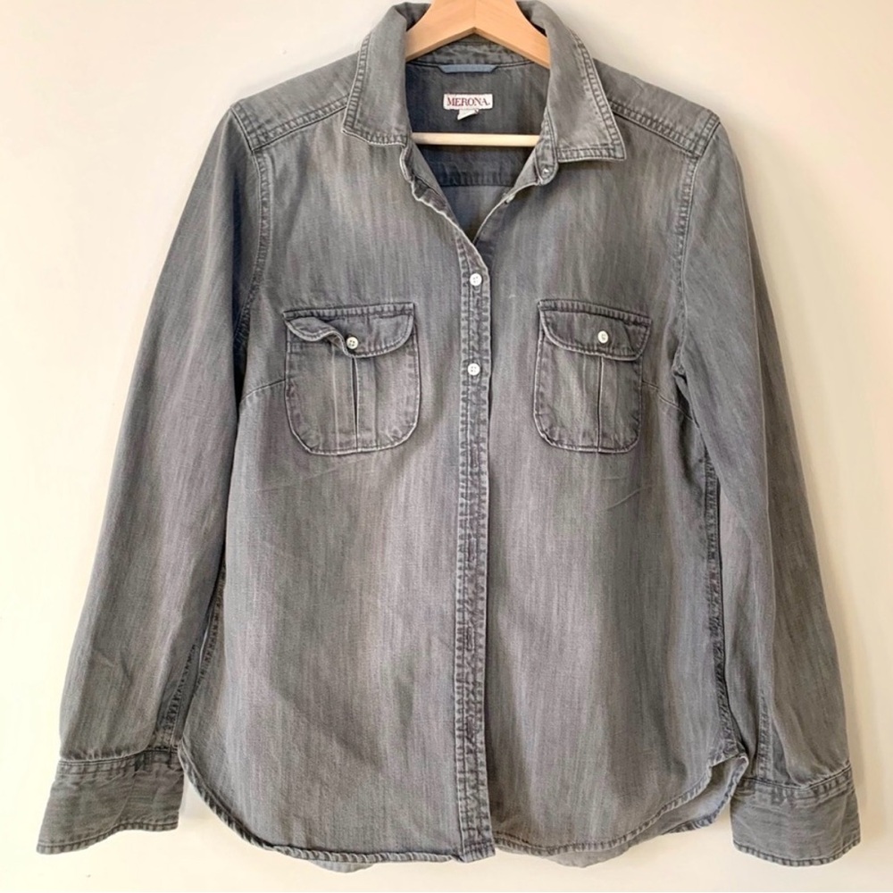 Merona Charcoal Button-Up Shirt